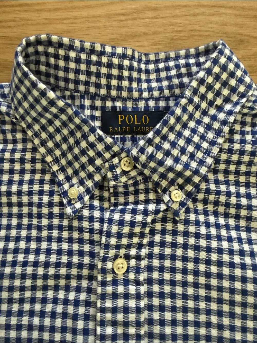Polo Ralph Lauren Classic Fit Gingham Button Down Shirt XL Blue White Cotton
